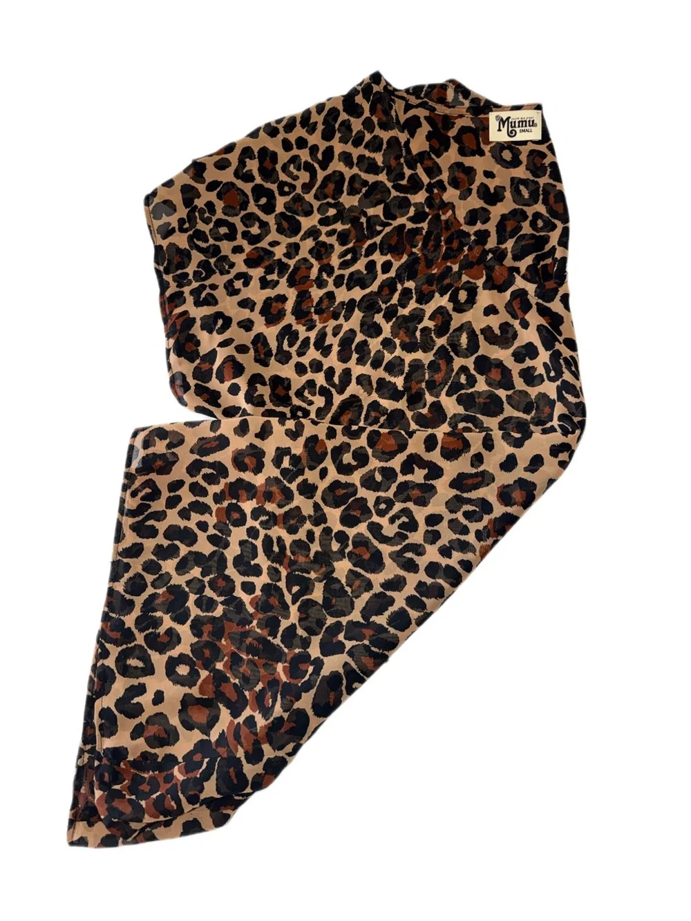 Show Me Your Mumu Leopard Print Sheer Oversized Top Small Boho Animal Print - Picture 4 of 7